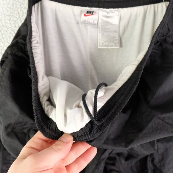 Vintage Nike Track Pants Mens Medium Black Lined Drawstring Zip Hem Athletic 90S - Picture 10 of 11